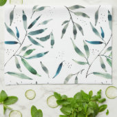 waterverf botanische keukenhanddoek (Gevouwen)