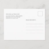 Waterverf Botanische krans Groene Leaf Bruiloft Uitnodiging Briefkaart (Achterkant)