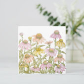 Waterverf botanische kunst kaart (Staand voorkant)