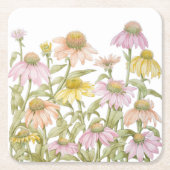 Waterverf botanische kunst kartonnen onderzetters (Voorkant)