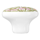 Waterverf botanische kunst keramische knop (Zijkant)