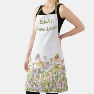 Waterverf botanische kunst schort