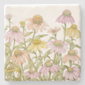 Waterverf botanische kunst stenen onderzetter (Voorkant)