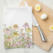 Waterverf botanische kunst theedoek (Quarter Fold)