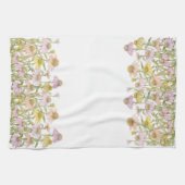 Waterverf botanische kunst theedoek (Horizontaal)