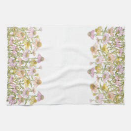 Waterverf botanische kunst theedoek