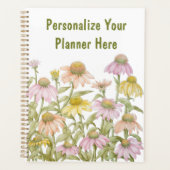 Waterverf Botanische Kunst van Echinacea Planner (Voorkant)