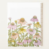 Waterverf Botanische Kunst van Echinacea Planner (Achterkant)
