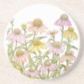 Waterverf botanische kunst zandsteen onderzetter (Voorkant)