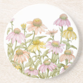 Waterverf botanische kunst zandsteen onderzetter