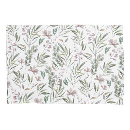 Waterverf Botanische Kussensloop (Voorkant)