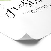 Waterverf Botanische Leaves Guestbook Weddenschap Poster (Hoek)