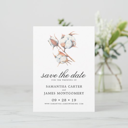 Waterverf Botanische lekkages Wedden sparen de dat Save The Date (Staand voorkant)
