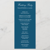 Waterverf Botanische Lemon Blue Wedding Programmakaart (Achterkant)