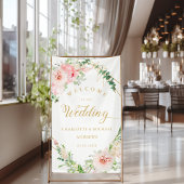 Waterverf Botanische lente geometrische bruiloft Spandoek