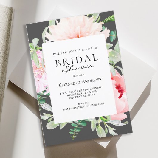 Waterverf Botanische Lente Vrijgezellenfeest Invit Kaart