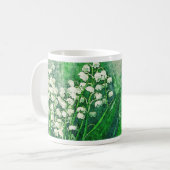 Waterverf Botanische Lily van de Valley Koffiemok (Voorkant links)