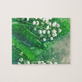 Waterverf Botanische Lily van de Valley Legpuzzel (Horizontaal)