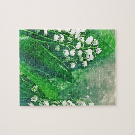 Waterverf Botanische Lily van de Valley Legpuzzel (Horizontaal)