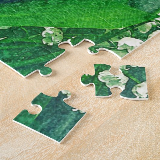 Waterverf Botanische Lily van de Valley Legpuzzel (Zijkant)