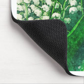 Waterverf Botanische Lily van de Valley Muismat (Hoek)