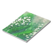 Waterverf Botanische Lily van de Valley Notitieblok (Linkerzijde)