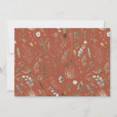 Waterverf botanische moderne terracotta save the date (Achterkant)