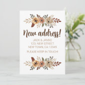 Waterverf Botanische Nieuwe Adres Aankondiging Kaa (Staand voorkant)