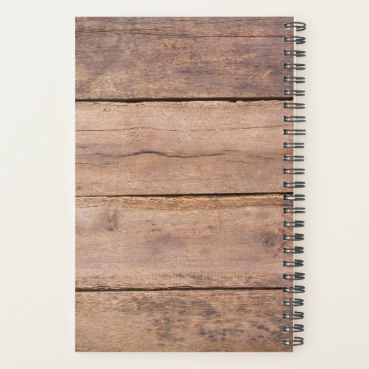 Waterverf botanische olijfbladeren op hout planner (Achterkant)