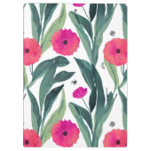 Waterverf Botanische papaver Klembord (Achterkant)