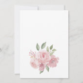 Waterverf botanische pastelroze flora Save The Dat Kaart (Achterkant)