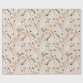 Waterverf Botanische Patroon Wedding Cadeaupapier (Vlak)