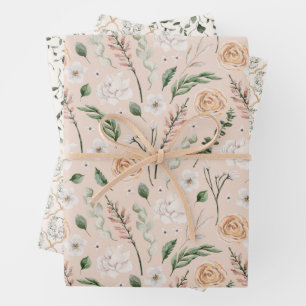 Waterverf Botanische Patroon Wedding Inpakpapier Vel