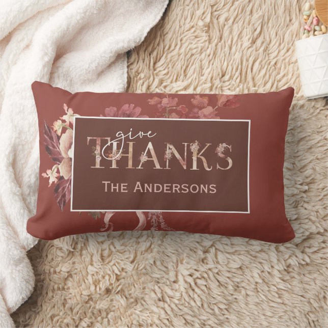 Waterverf Botanische Pompoenen Thanksgiving Kussen (Deken)