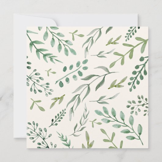 Waterverf Botanische poot sparen de datum (Achterkant)