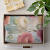 Waterverf Botanische Ranunculus Bloempatroon Tissuepapier (Geschenk)