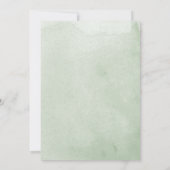 Waterverf Botanische rillingen bruiloft Kaart (Achterkant)