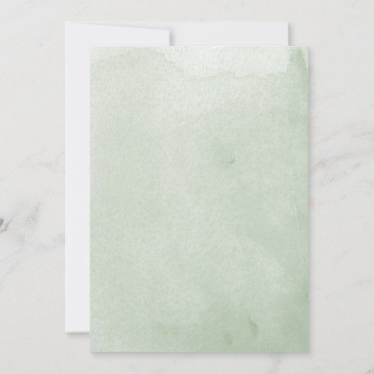 Waterverf Botanische rillingen bruiloft Kaart (Achterkant)