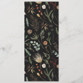 Waterverf botanische roodhuid menu (Achterkant)