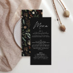 Waterverf botanische roodhuid menu<br><div class="desc">Berichten waterverf botanische florale zwarte moody bruiloft party decor menu. Moderne,  zwarte roest,  witte,  terracotta en groene sage design. Modern minimaal stijlvol ontwerp.</div>