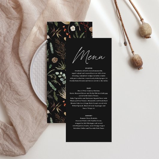 Waterverf botanische roodhuid menu