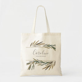 Waterverf Botanische Rosemary Herb op maat Tote Bag