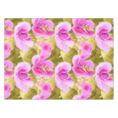 Waterverf Botanische Roze en Gouden Bloem Tafelkleed (Voorkant (Horizontaal))