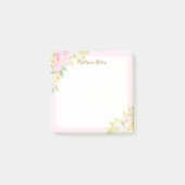 Waterverf botanische roze post-it® notes (Voorkant)