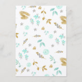 Waterverf Botanische RSVP Wedding Enclosure Kaart (Achterkant)