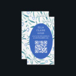 Waterverf Botanische Star David Bar Bat Mitzvah QR Informatiekaartje<br><div class="desc">Perfecte bijzetkaart om een vleermuismitswa, bar mitswa of andere joodse viering aan te kondigen! Hand gemaakte waterverf kunst voor u aan de voor- en achterkant! VOLLEDIG ! Klik op "Personaliseren" hierboven om de tekst te bewerken en uw link toe te voegen aan de QR-code. Klik op "bewerken met behulp van...</div>