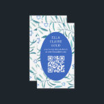 Waterverf Botanische Star David Bar Bat Mitzvah QR Informatiekaartje<br><div class="desc">Perfecte bijzetkaart om een vleermuismitswa, bar mitswa of andere joodse viering aan te kondigen! Hand gemaakte waterverf kunst voor u aan de voor- en achterkant! VOLLEDIG ! Klik op "Personaliseren" hierboven om de tekst te bewerken en uw link toe te voegen aan de QR-code. Klik op "bewerken met behulp van...</div>