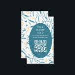 Waterverf Botanische Star David Bar Bat Mitzvah QR Informatiekaartje<br><div class="desc">Perfecte bijzetkaart om een vleermuismitswa, bar mitswa of andere joodse viering aan te kondigen! Hand gemaakte waterverf kunst voor u aan de voor- en achterkant! VOLLEDIG ! Klik op "Personaliseren" hierboven om de tekst te bewerken en uw link toe te voegen aan de QR-code. Klik op "bewerken met behulp van...</div>