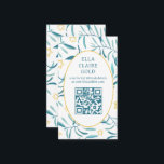 Waterverf Botanische Star David Bar Bat Mitzvah QR Informatiekaartje<br><div class="desc">Perfecte bijzetkaart om een vleermuismitswa, bar mitswa of andere joodse viering aan te kondigen! Hand gemaakte waterverf kunst voor u aan de voor- en achterkant! VOLLEDIG ! Klik op "Personaliseren" hierboven om de tekst te bewerken en uw link toe te voegen aan de QR-code. Klik op "bewerken met behulp van...</div>