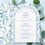 Waterverf Botanische Star van David Bar Bat Mitzva Kaart<br><div class="desc">Perfecte kaart om een bat mitswa, bar mitswa of andere Joodse viering aan te kondigen! Handgemaakte waterverf kunst voor u aan de voor- en achterkant! VOLLEDIG ! Klik hierboven op "Personaliseren" om de tekst te bewerken. Klik op "bewerken met het ontwerpgereedschap" om de lettertypen, kleuren en plaatsingen aan te passen...</div>